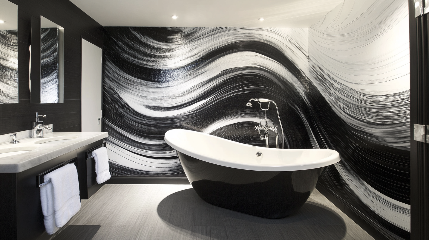 Abstract Black-and-White Murals